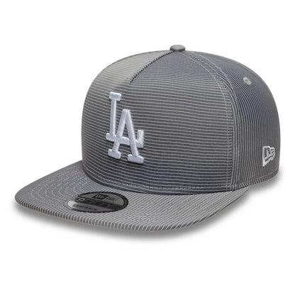 This is a LA Dodgers Pinstripe Ripstop Grey 9FIFTY A-Frame Snapback Adjustable Cap 1
