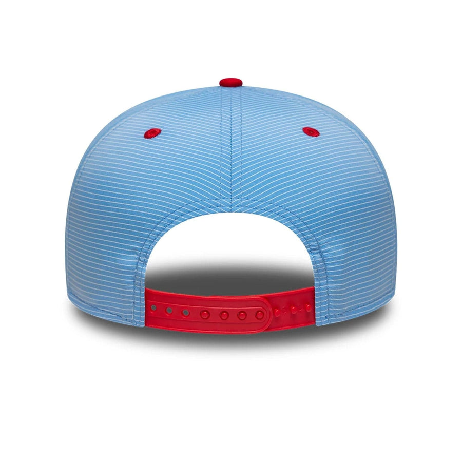 This is a Boston Red Sox Pinstripe Ripstop Blue 9FIFTY A-Frame Snapback Adjustable Cap 5