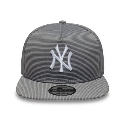 This is a New York Yankees Pinstripe Ripstop Grey9FIFTY A-Frame Snapback Adjustable Cap 2