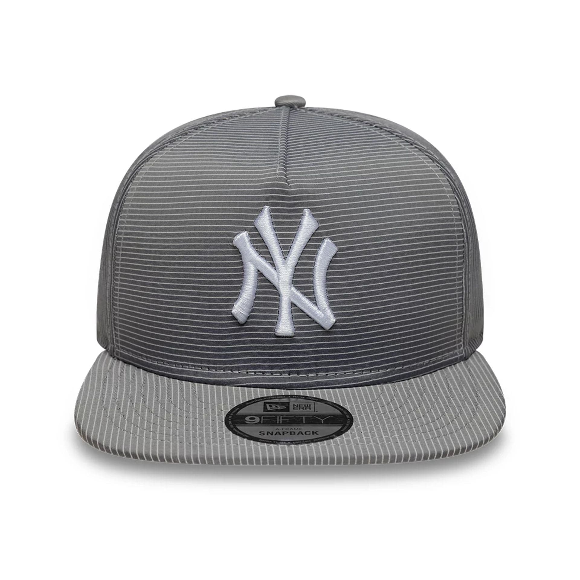This is a New York Yankees Pinstripe Ripstop Grey9FIFTY A-Frame Snapback Adjustable Cap 2