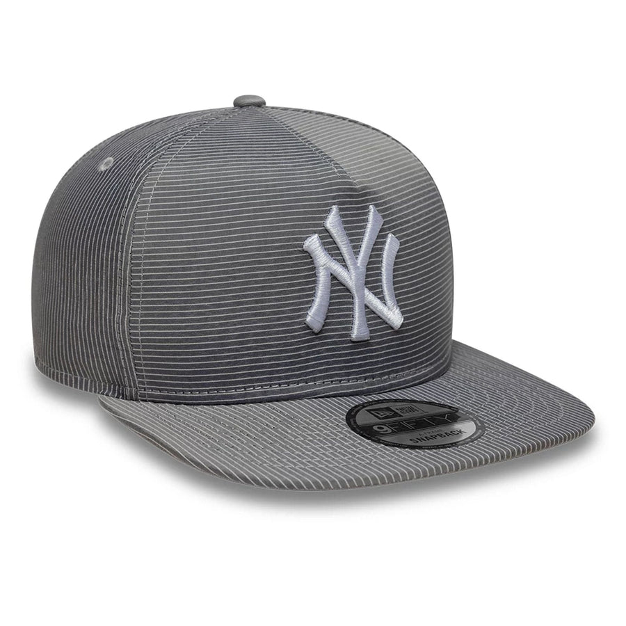 This is a New York Yankees Pinstripe Ripstop Grey9FIFTY A-Frame Snapback Adjustable Cap 3