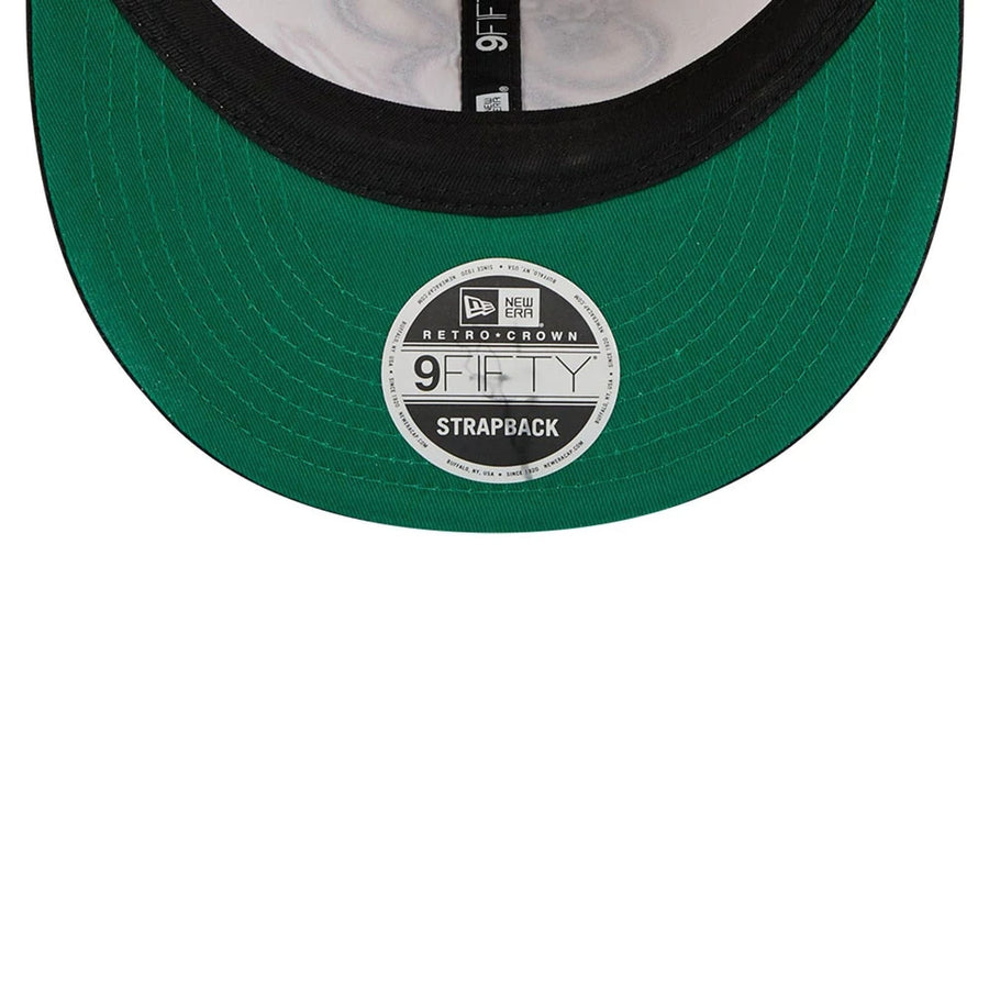 This is a Chicago Bulls Pinstripe Script Cream Retro Crown 9FIFTY Adjustable Cap 2