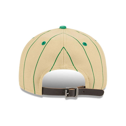This is a Boston Celtics Pinstripe Script Cream Retro Crown 9FIFTY Adjustable Cap 5