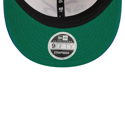 This is a Philadelphia 76ers Pinstripe Script Cream Retro Crown 9FIFTY Adjustable Cap 2