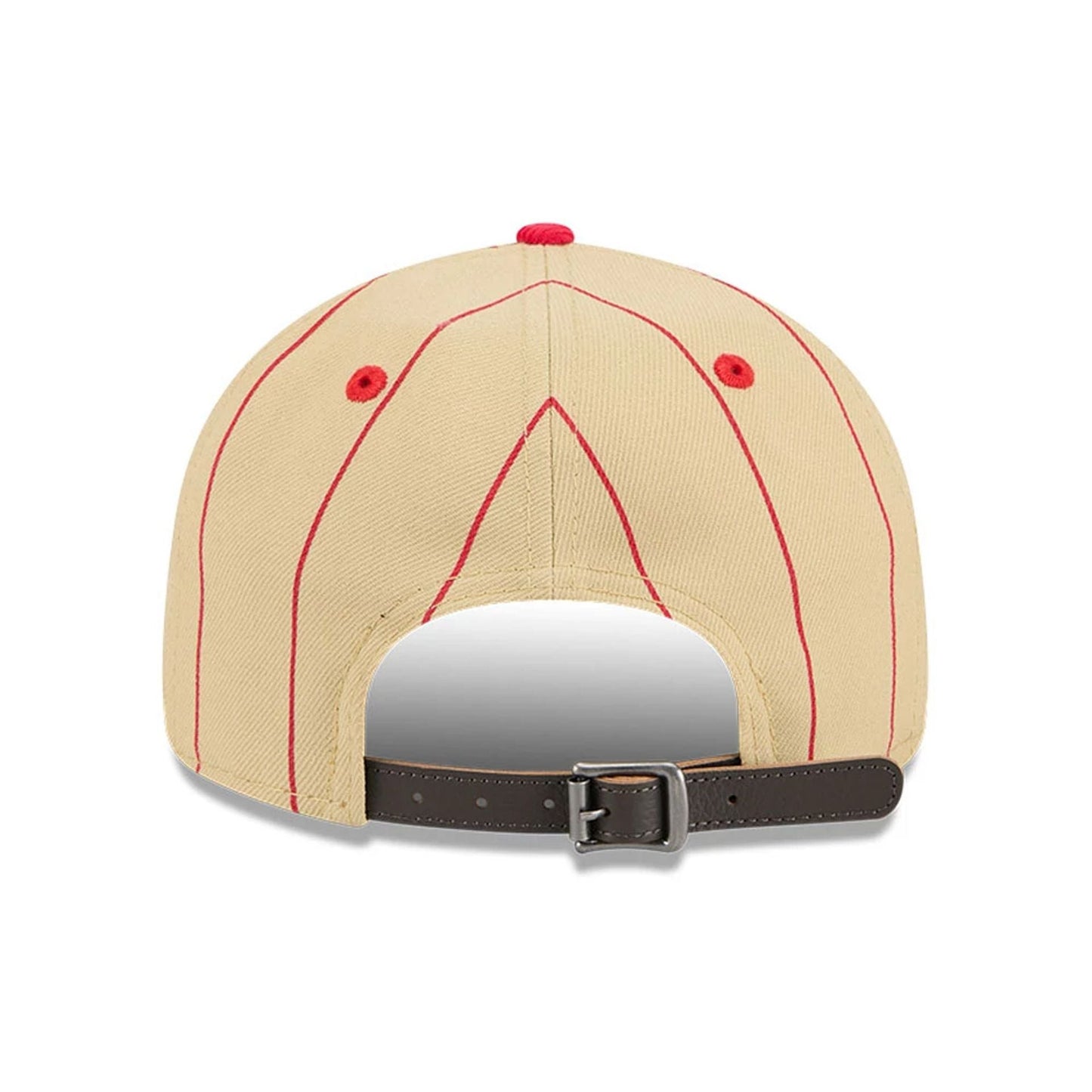 This is a Toronto Raptors Pinstripe Script Cream Retro Crown 9FIFTY Adjustable Cap 5