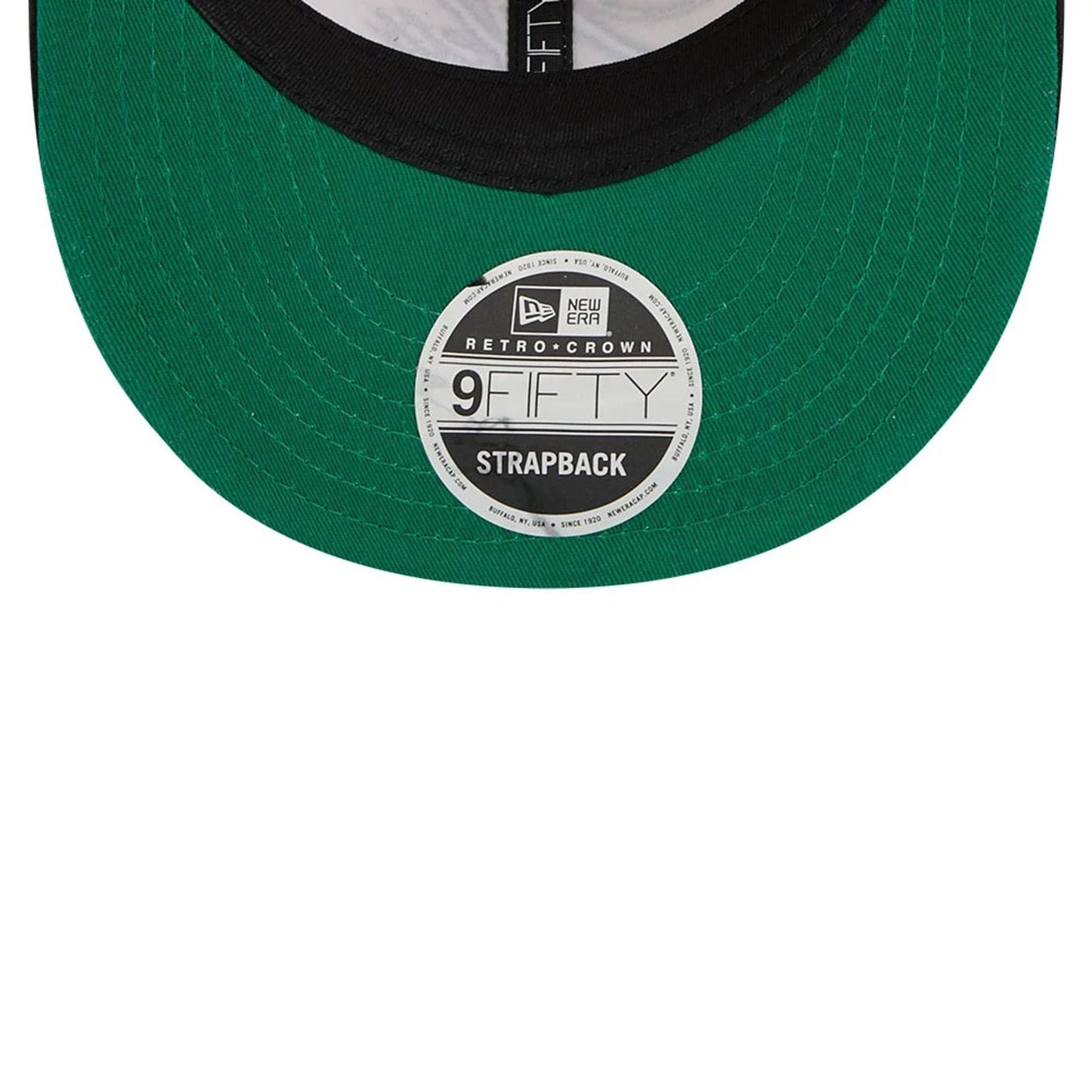 This is a Brooklyn Nets Pinstripe Script Cream Retro Crown 9FIFTY Adjustable Cap 2