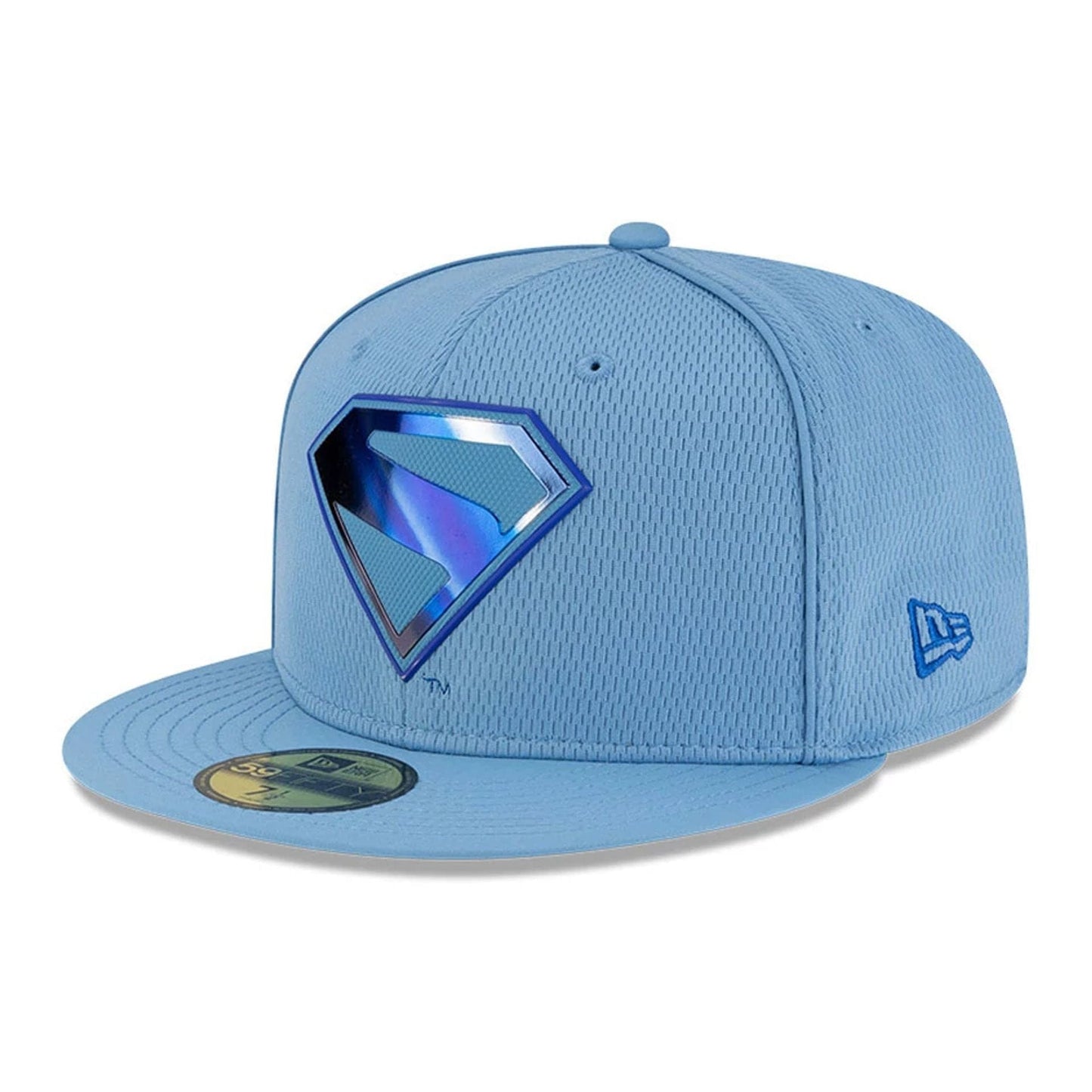 This is a Superman Pastel Blue 59FIFTY Fitted Cap 1