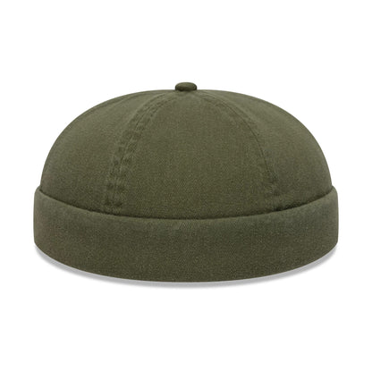 This is a New Era Washed Cotton Green Docker Adjustable Hat 5