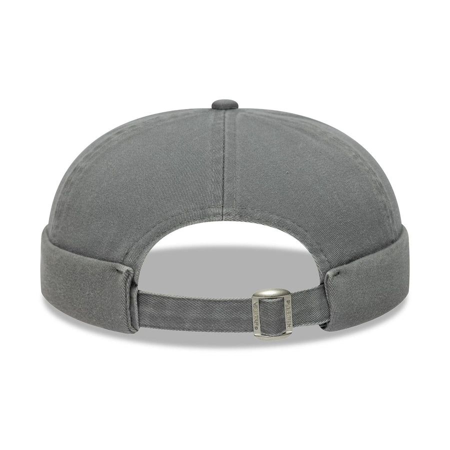 This is a New Era Washed Cotton Grey Docker Adjustable Hat 2