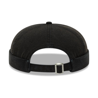 This is a New Era Washed Cotton Black Docker Adjustable Hat 2
