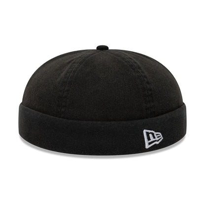 This is a New Era Washed Cotton Black Docker Adjustable Hat 3