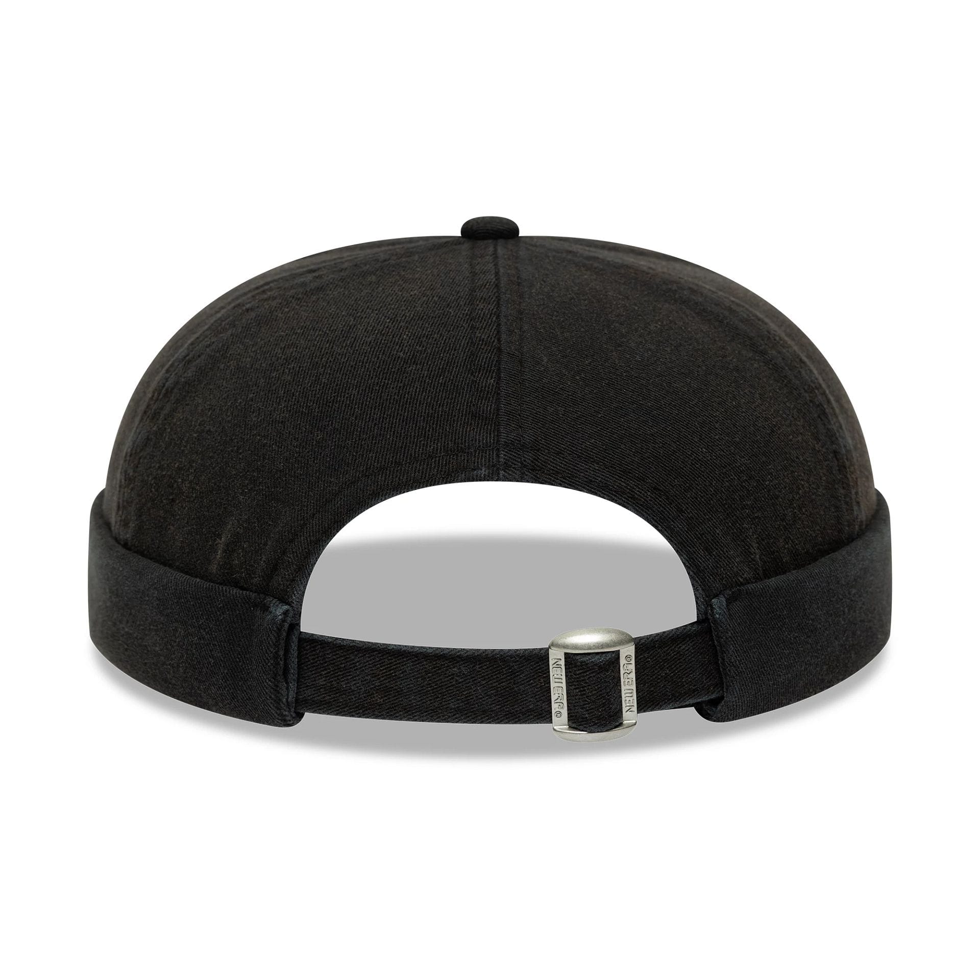 This is a New Era Washed Cotton Black Docker Adjustable Hat 2