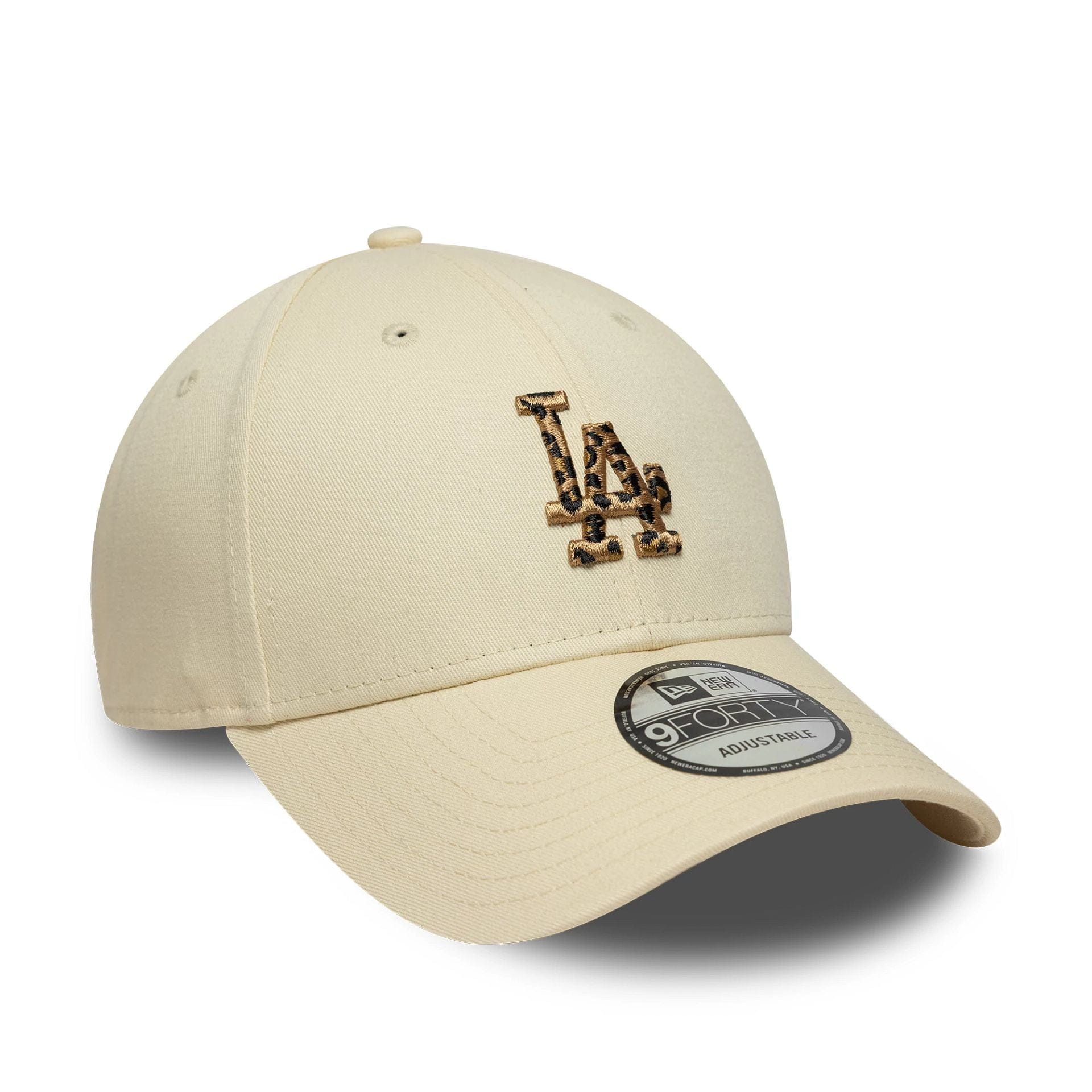 This is a LA Dodgers MLB Animal Infill Light Beige 9FORTY Adjustable Cap 3