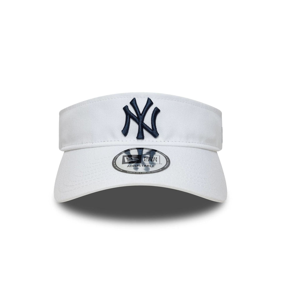 This is a New York Yankees MLB Midi Logo White Bow Back Visor Cap 3