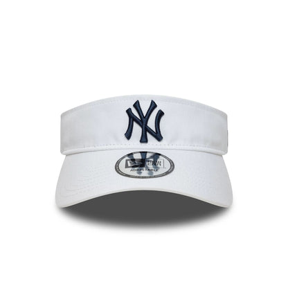 This is a New York Yankees MLB Midi Logo White Bow Back Visor Cap 3