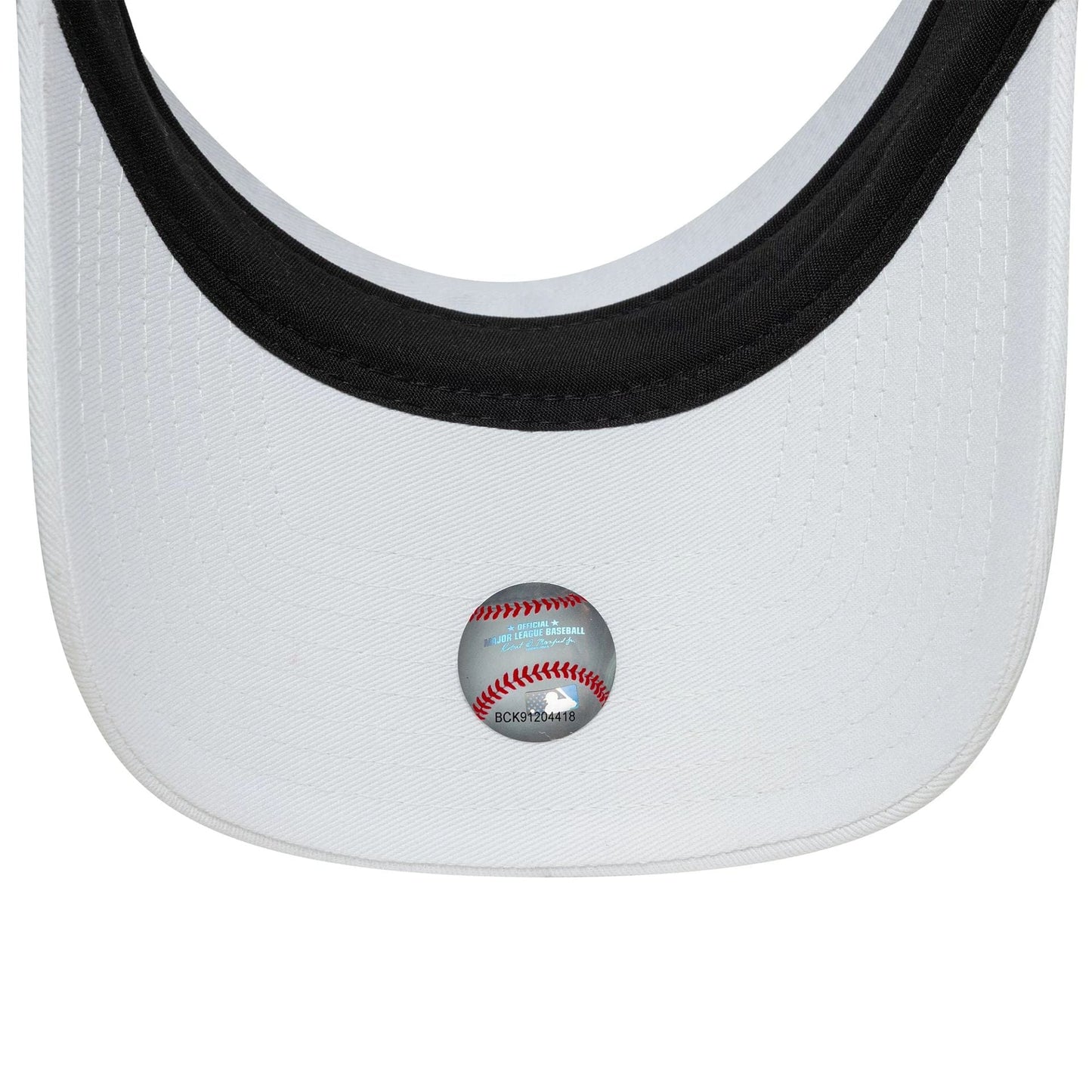 This is a New York Yankees MLB Midi Logo White Bow Back Visor Cap 7