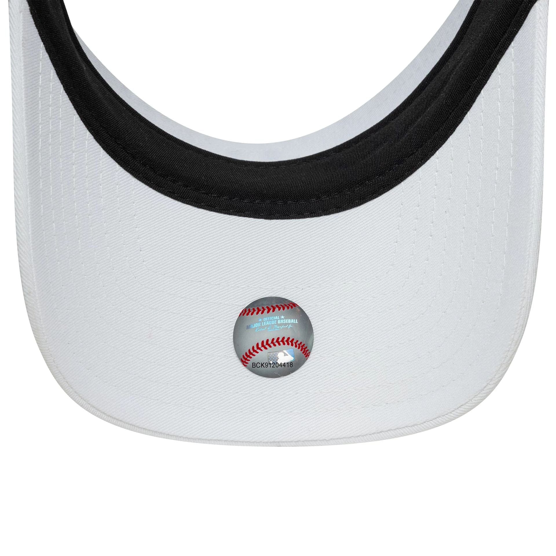 This is a New York Yankees MLB Midi Logo White Bow Back Visor Cap 7