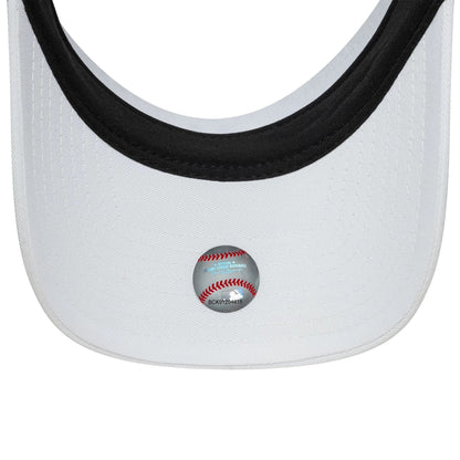 This is a New York Yankees MLB Midi Logo White Bow Back Visor Cap 7