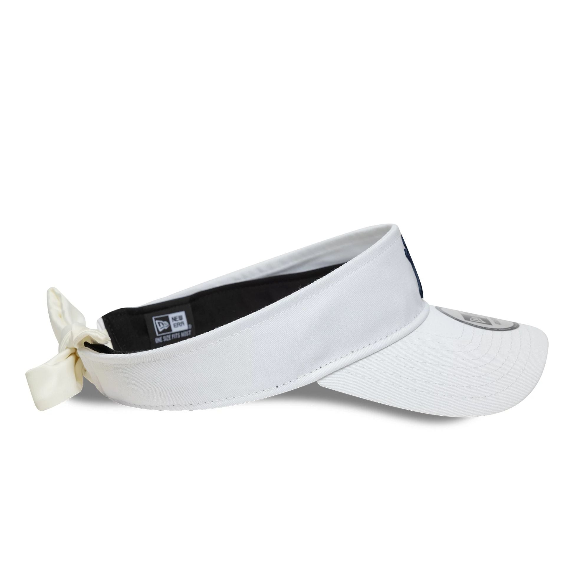 This is a New York Yankees MLB Midi Logo White Bow Back Visor Cap 6