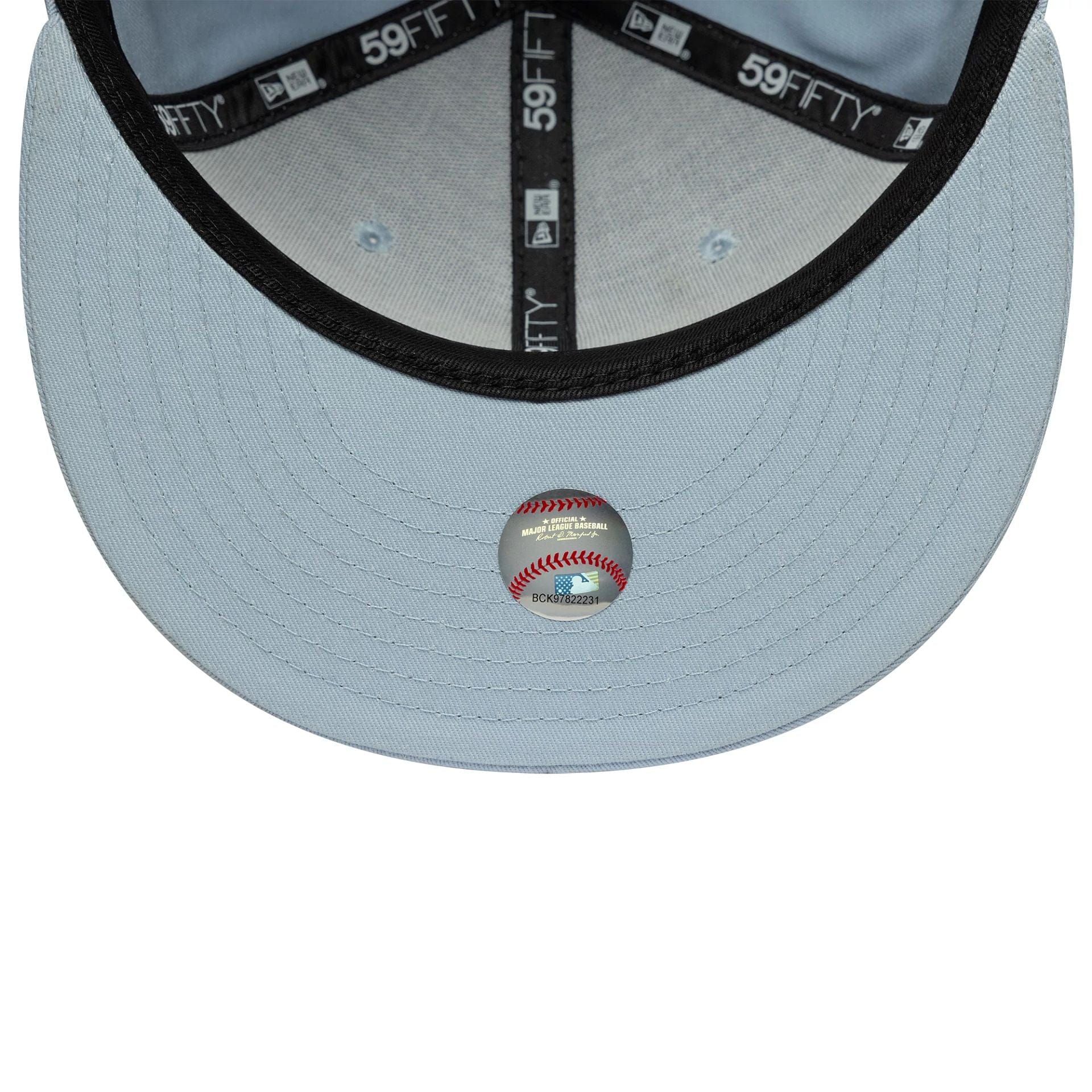 This is a LA Dodgers MLB Floral Pastel Blue 59FIFTY Fitted Cap 7
