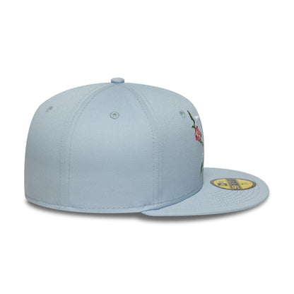 This is a LA Dodgers MLB Floral Pastel Blue 59FIFTY Fitted Cap 6