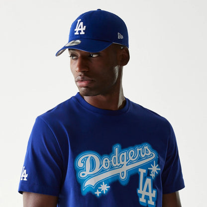 The Male model is wearing LA Dodgers OVO x MLB Dark Blue T-Shirt 6