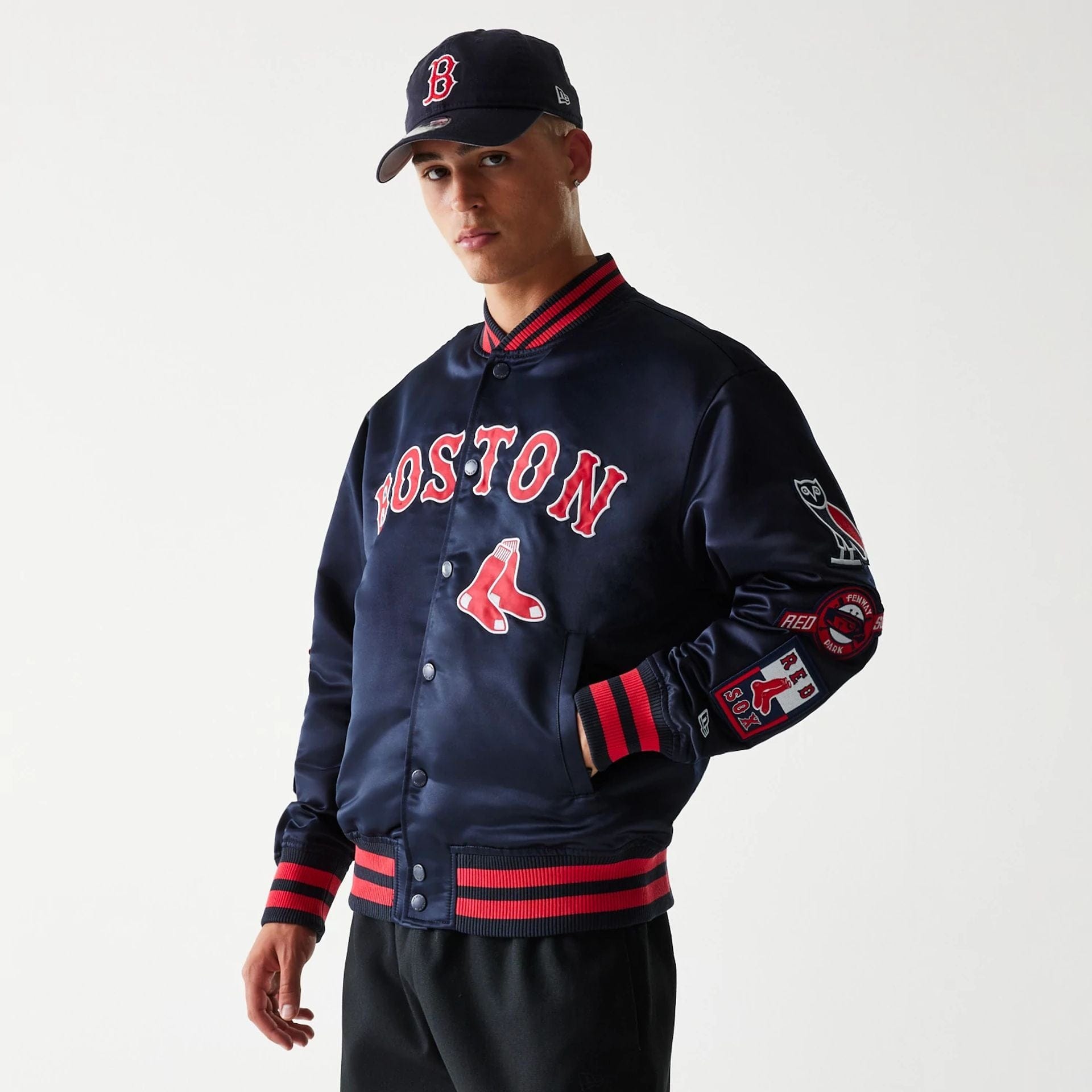 OVO x MLB Boston Red Sox Navy Jacket | NEC EU