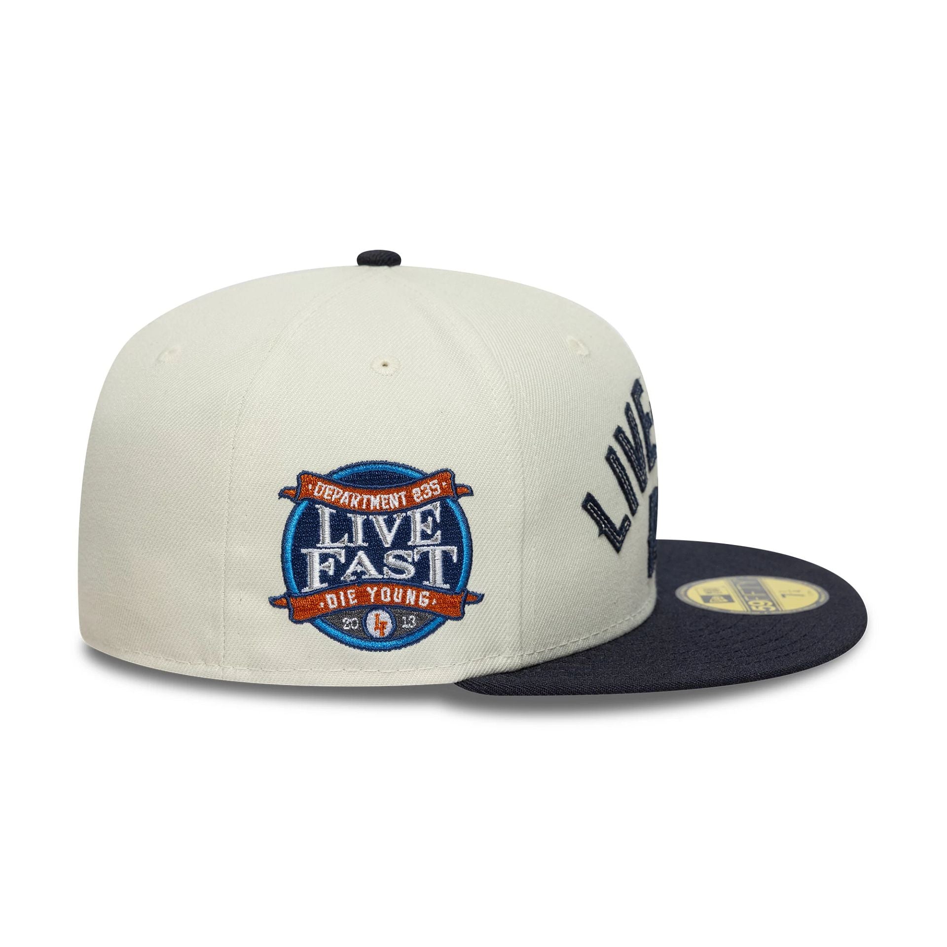 This is a LFDY x New Era Wordmark Open Cream 59FIFTY Fitted Cap 6