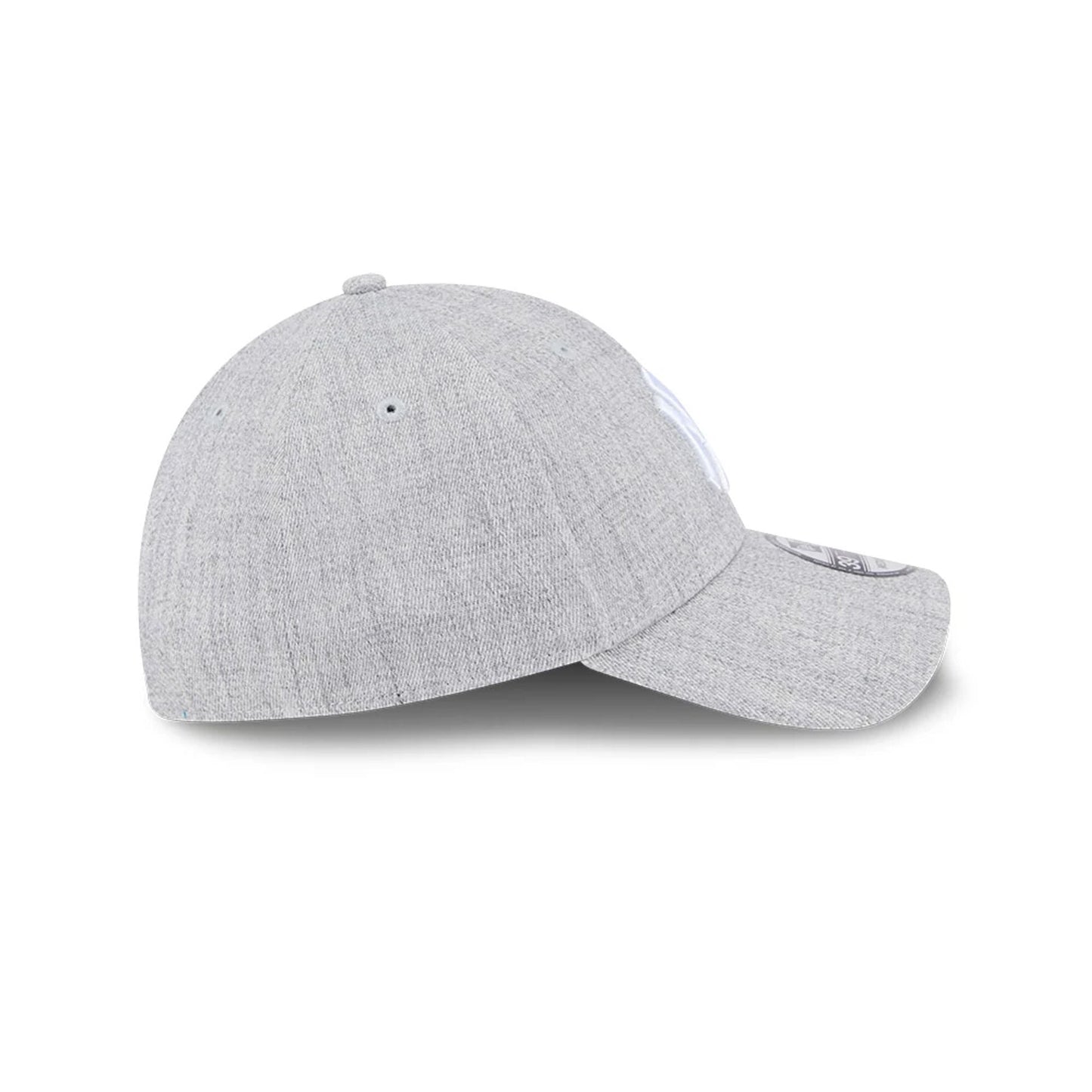 Pictured is this MLB Heather New York Yankees 39THIRTY Stretch Fit cap in grey. 5