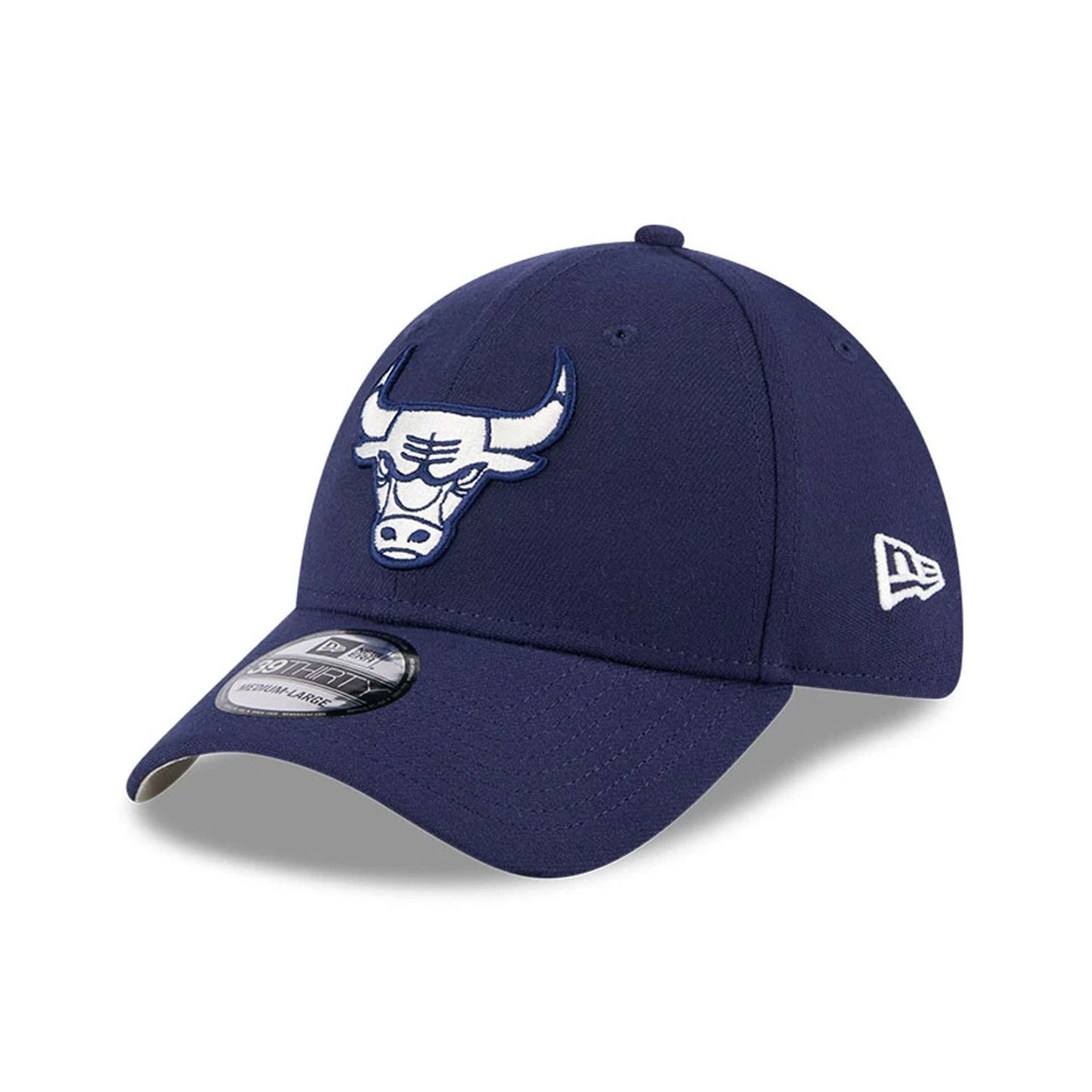 This is a Chicago Bulls NBA Lifestyle Navy 39THIRTY Stretch Fit Cap 1