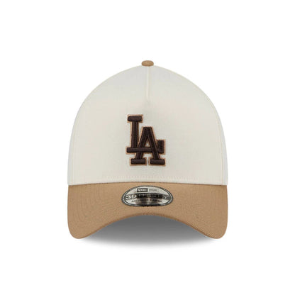 Pictured is this MLB Sandy Bay LA Dodgers 39THIRTY A-Frame Stretch Fit cap in white. 3