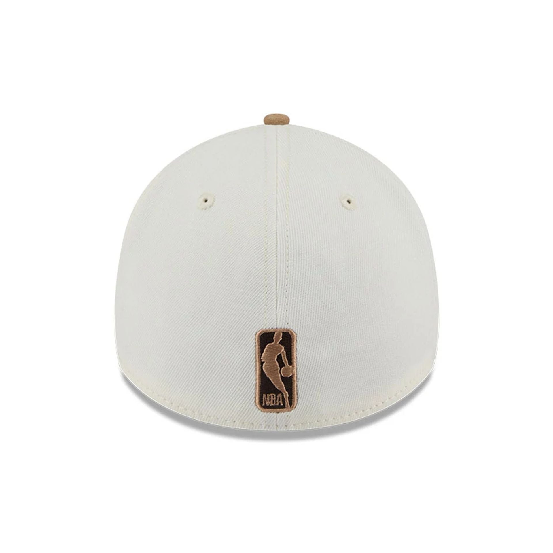 Pictured is this NBA Sandy Bay LA Lakers 39THIRTY A-Frame Stretch Fit cap in white. 7