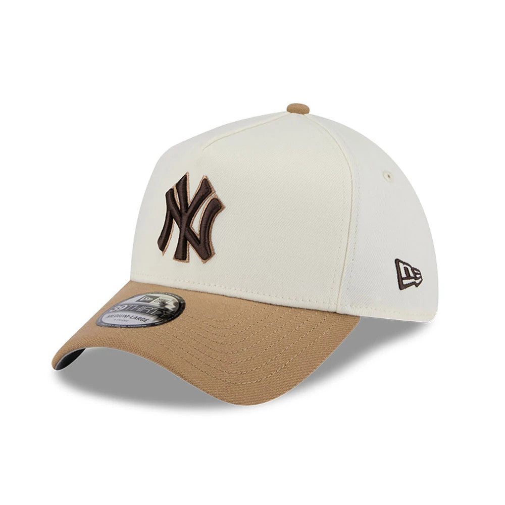 MLB New York Yankees White 39THIRTY A-Frame Stretch Fit Cap | NEC EU