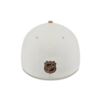 Pictured is this NHL Sandy Bay Anaheim Ducks 39THIRTY A-Frame Stretch Fit cap in white. 7