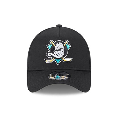 Pictured is this NHL Retro Anaheim Ducks 9FORTY A-Frame cap in black. 3