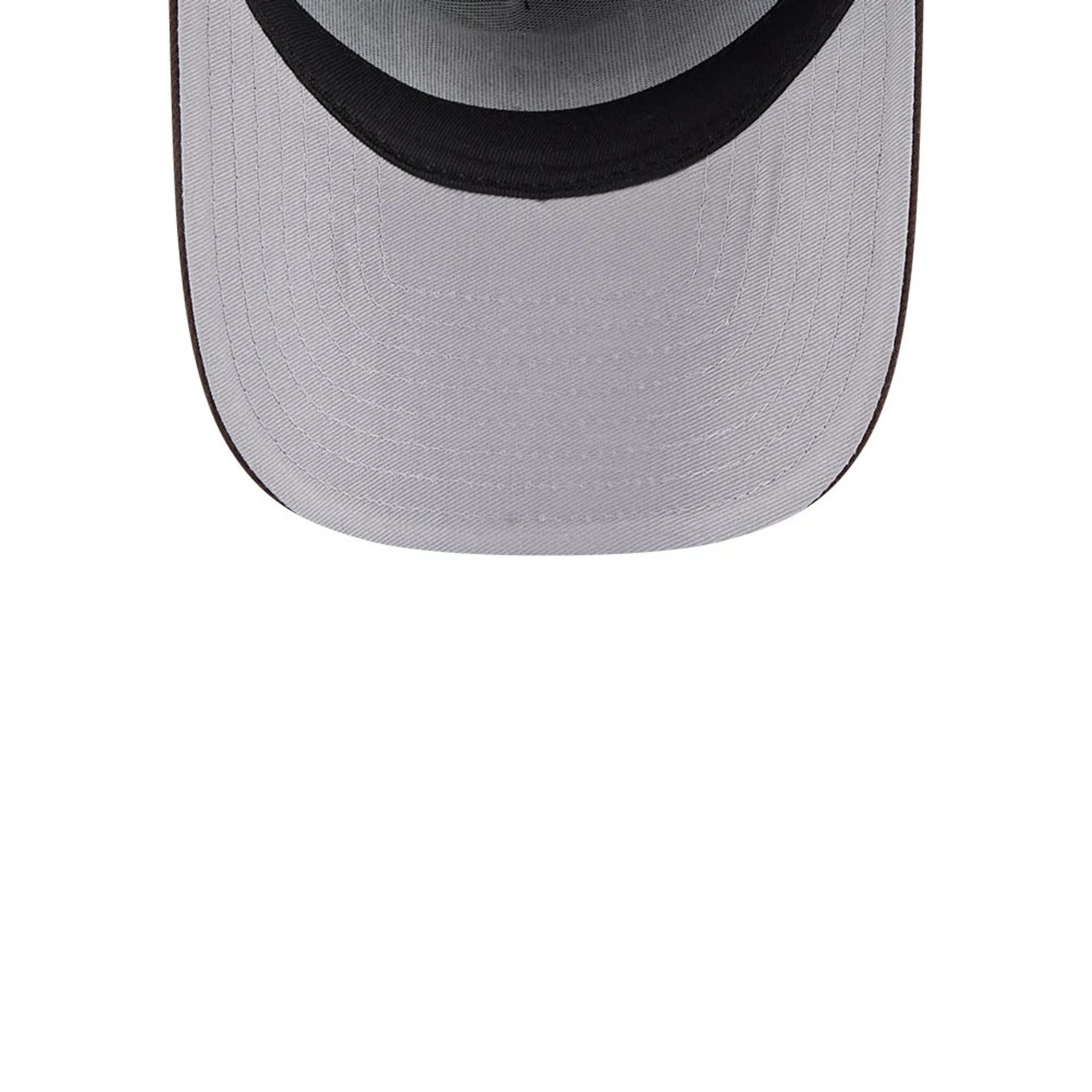 This is a Las Vegas Raiders NFL Metallic Dark Brown 9FIFTY A-Frame Snapback Adjustable Cap 2