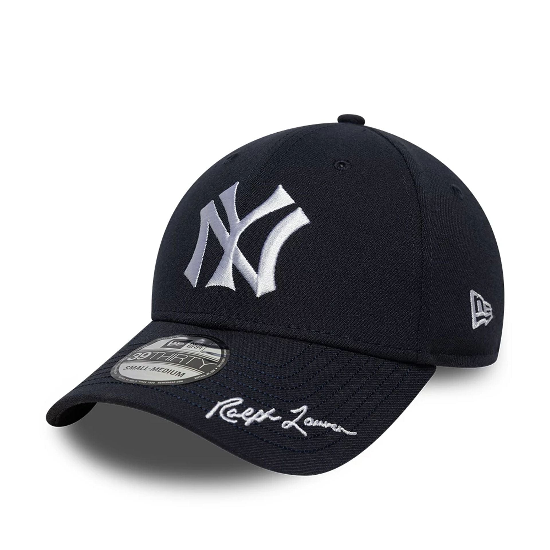 This is a New York Yankees Ralph Lauren x MLB Navy 39THIRTY Stretch Fit Cap 1