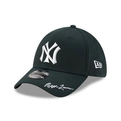 This is a New York Yankees Ralph Lauren x MLB Dark Green 39THIRTY Stretch Fit Cap 1