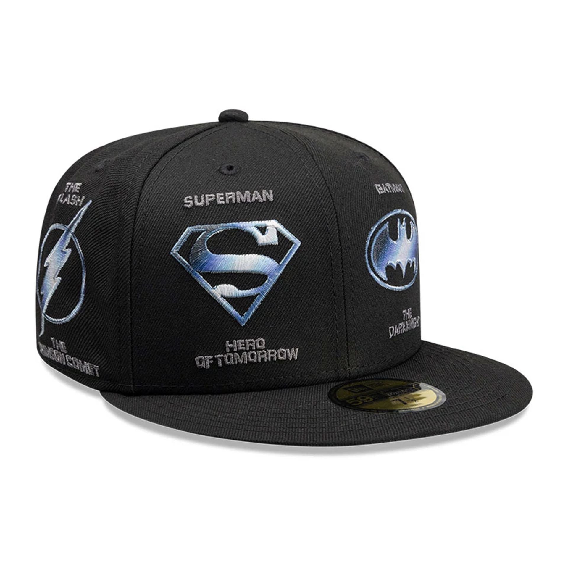 This is a Justice League Of America Black 59FIFTY Fitted Cap 4
