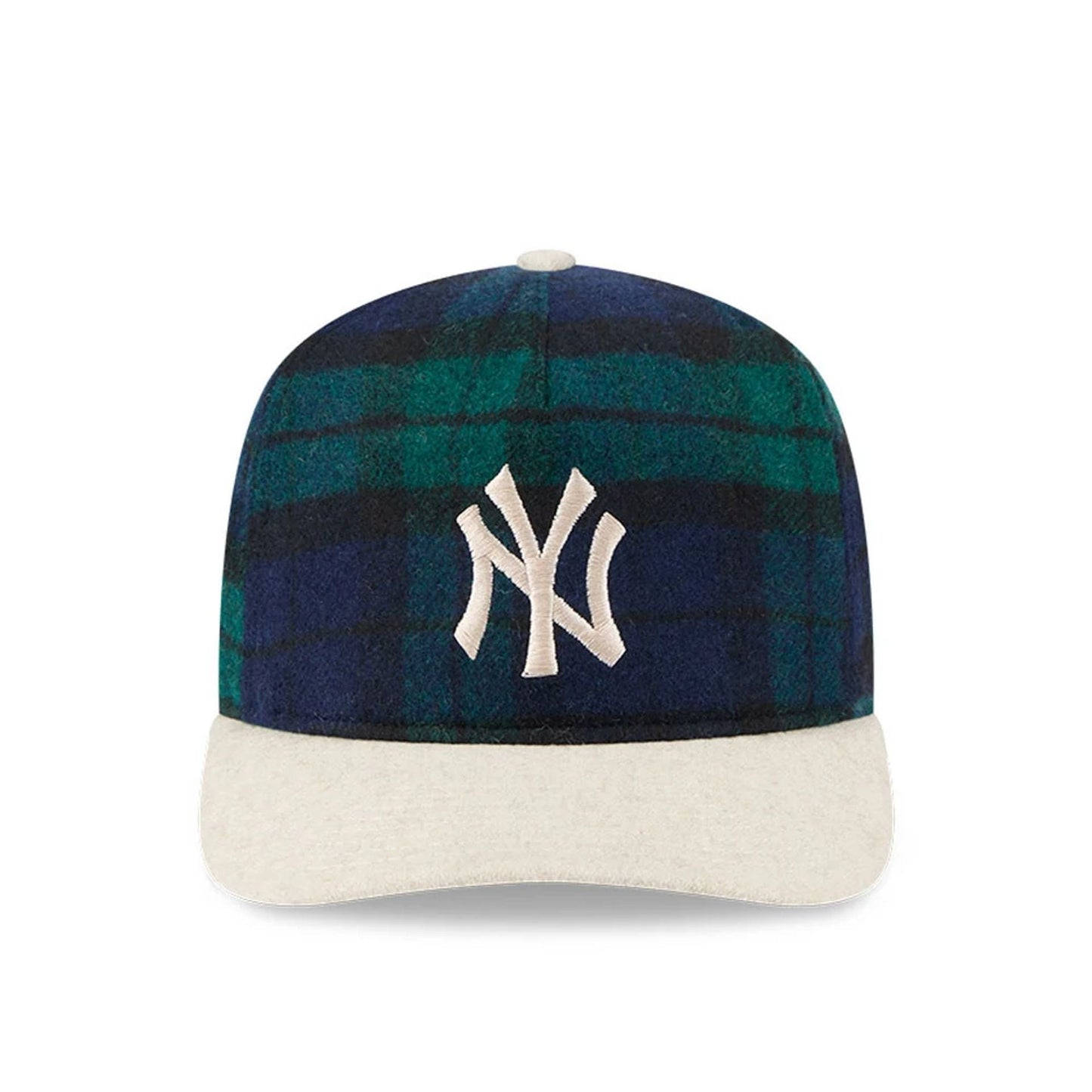 This is a New York Yankees Plaid Letterman Open Green 19TWENTY Adjustable Cap 4