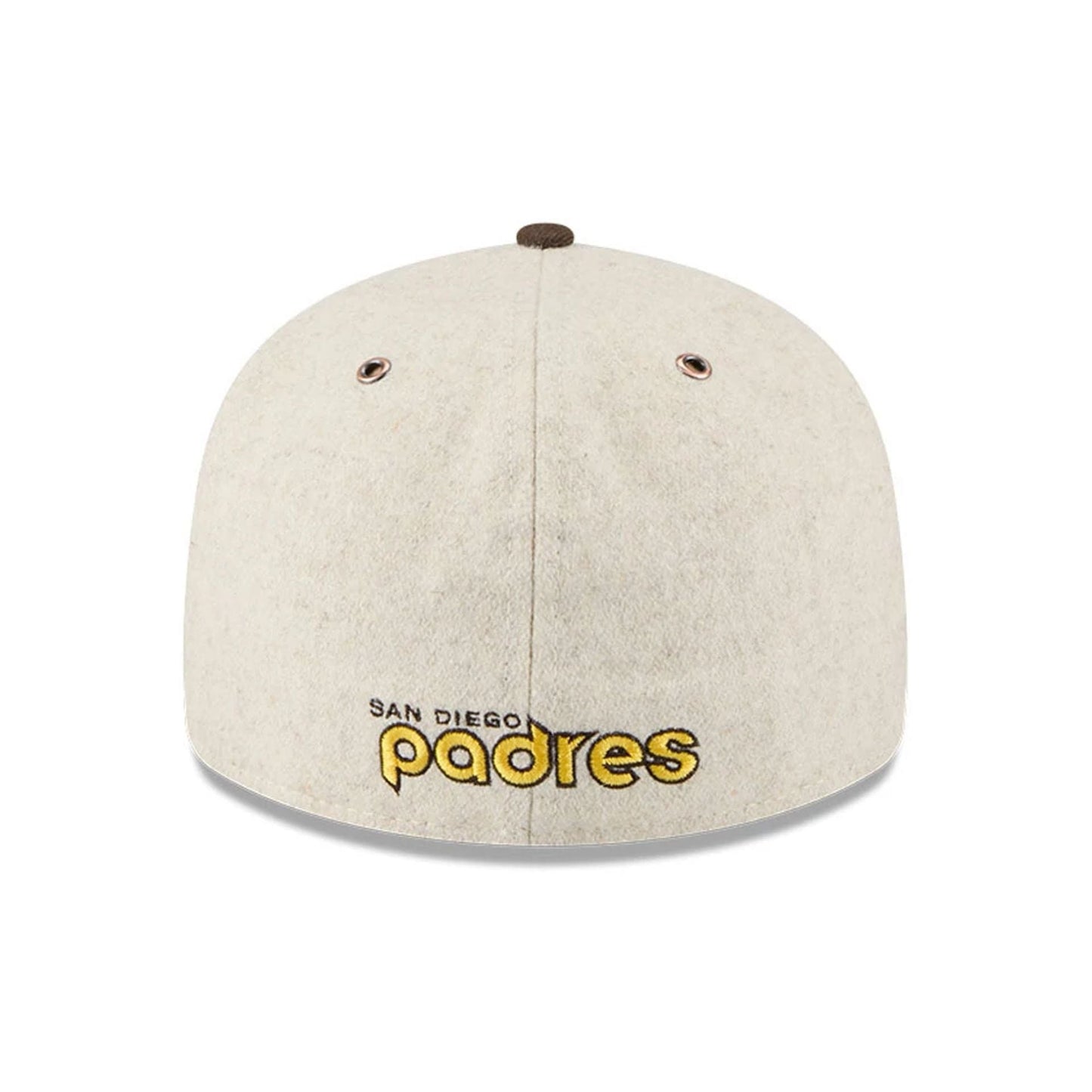 This is a San Diego Padres Wool Letterman Beige Retro Crown 59FIFTY Fitted Cap 7