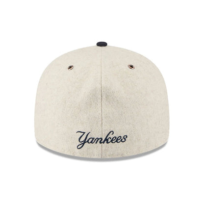 This is a New York Yankees Wool Letterman Beige Retro Crown 59FIFTY Fitted Cap 5