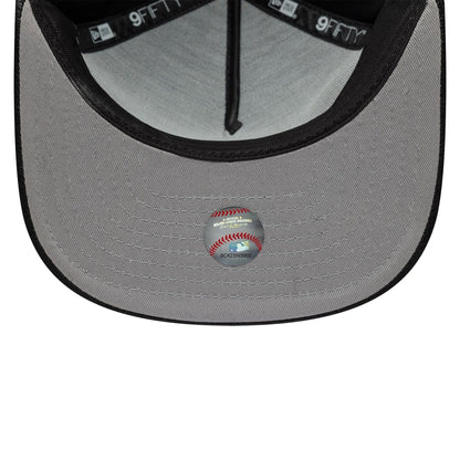 This is a Colorado Rockies Wool Letterman Black 9FIFTY A-Frame Snapback Adjustable Cap 2