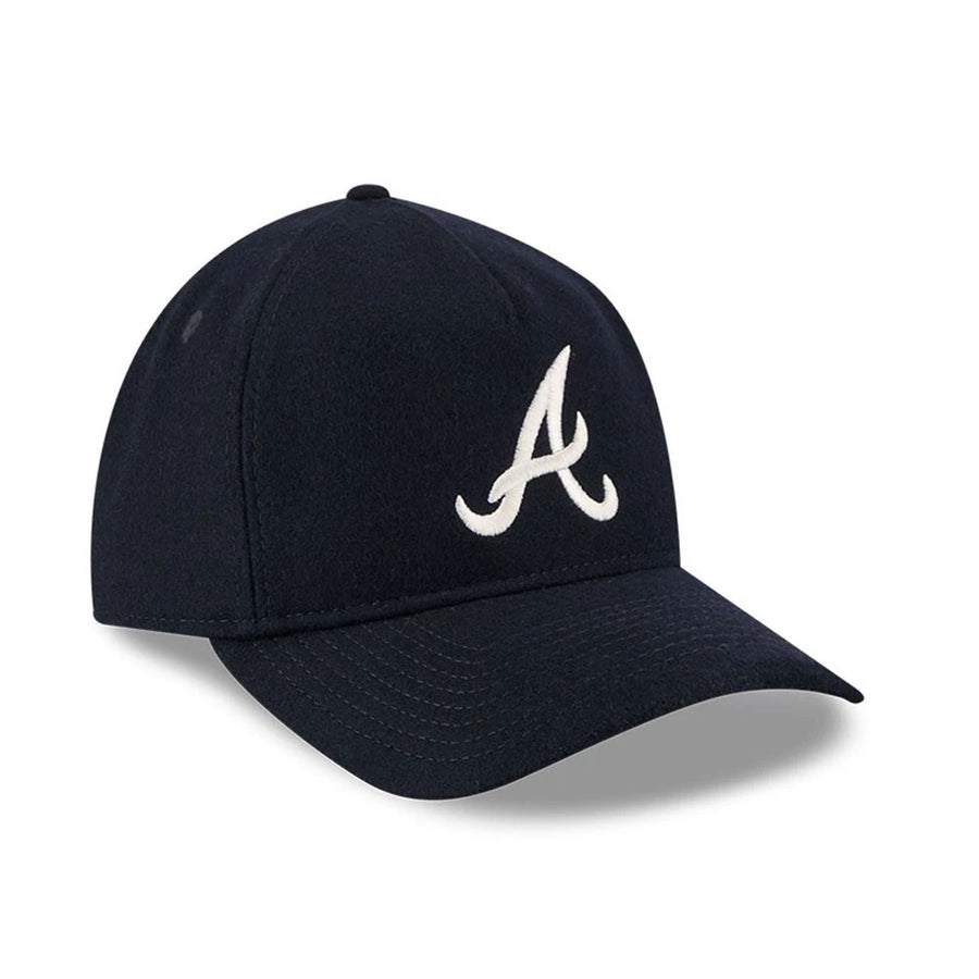 This is a Atlanta Braves Wool Letterman Navy 9TWENTY A-Frame Adjustable Cap 4