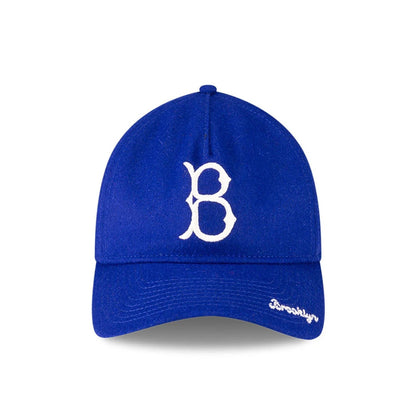 This is a Brooklyn Dodgers Wool Letterman Dark Blue 9TWENTY A-Frame Adjustable Cap 2