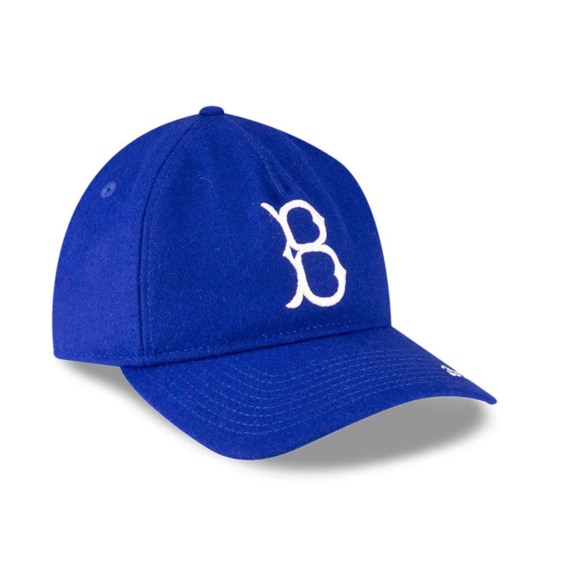 This is a Brooklyn Dodgers Wool Letterman Dark Blue 9TWENTY A-Frame Adjustable Cap 3