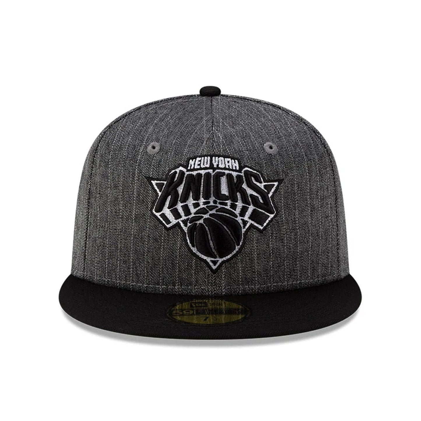 This is a New York Knicks Black Pinstripe 59FIFTY Fitted Cap 3