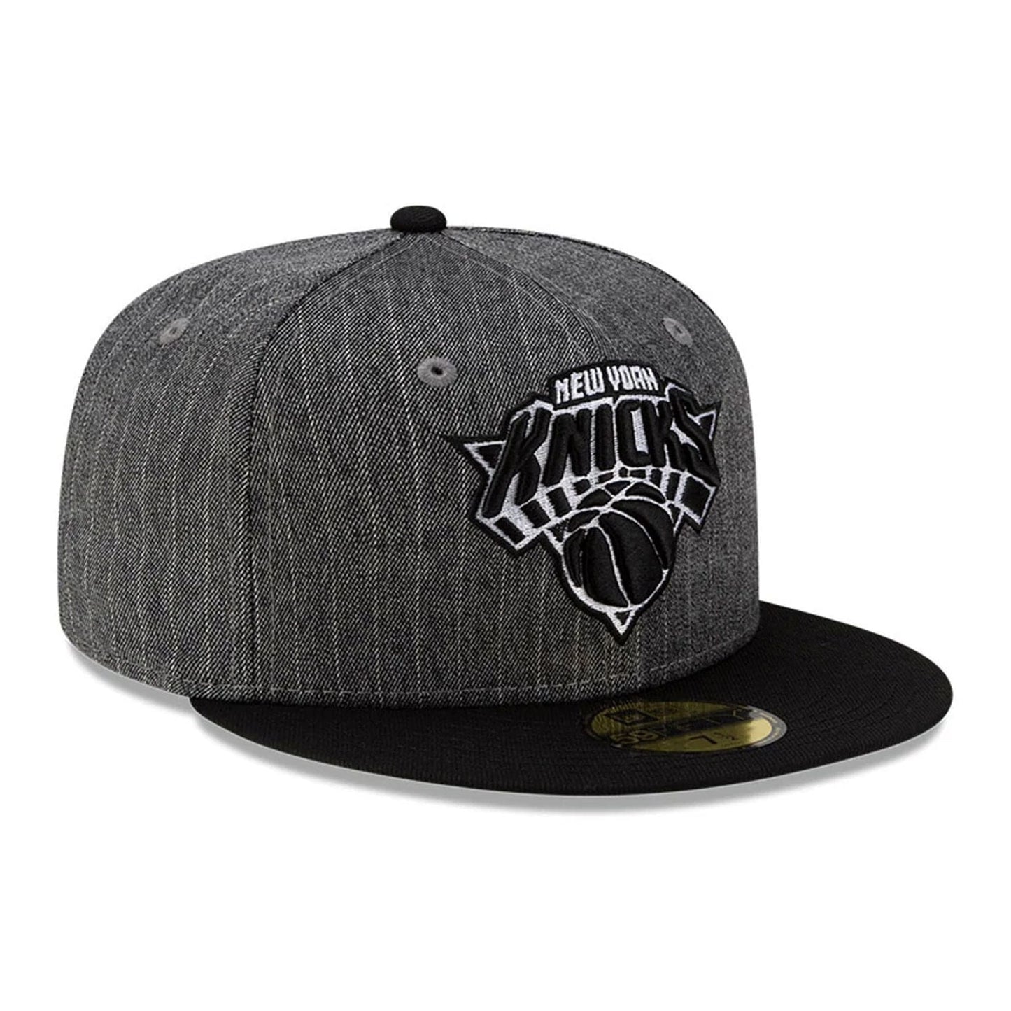 This is a New York Knicks Black Pinstripe 59FIFTY Fitted Cap 4