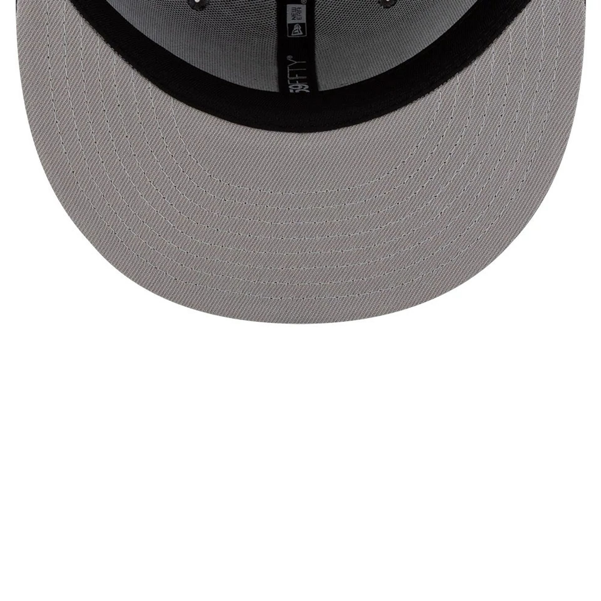 This is a Miami Heat Black Pinstripe Black 59FIFTY Fitted Cap 2