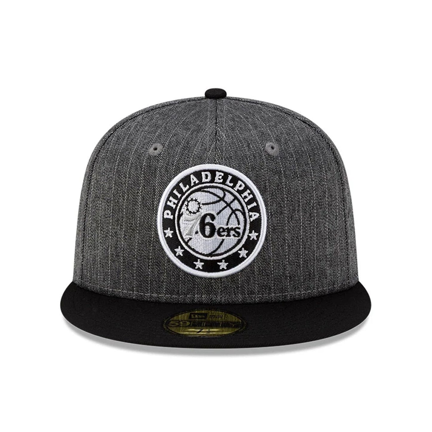 This is a Philadelphia 76ers Black Pinstripe 59FIFTY Fitted Cap 3
